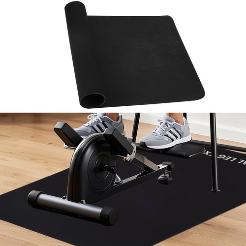 Ellipse Leg Exerciser Mat, 24x15 inch Non-Slip Workout Mat for Under Desk Elliptical Machines Durable Rubber Exercise Equipment Foot Pedal for Office Home Floor Protection