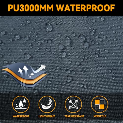 Ultralight Waterproof Tent Footprint with Heavy Duty Grommets - Gray 87x59 in