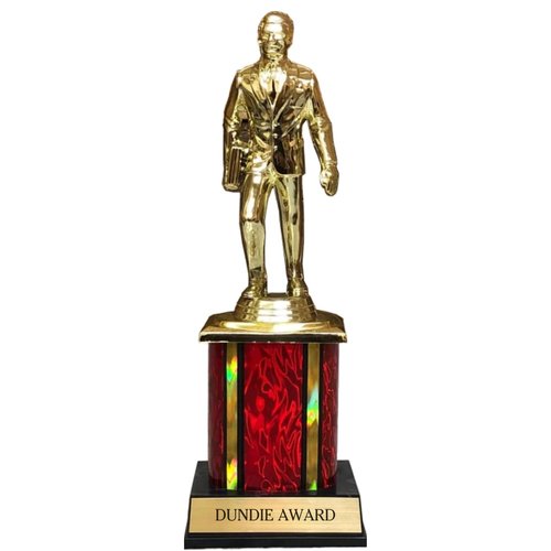 Dundie Award Trophy | Pre-Engraved Dundie Award | Funny Trophy Gift for Adults, Coworkers, Boss & Friends | Office-Inspired Desk Display | 10” Tall Novelty Gift by Trophy Outlet