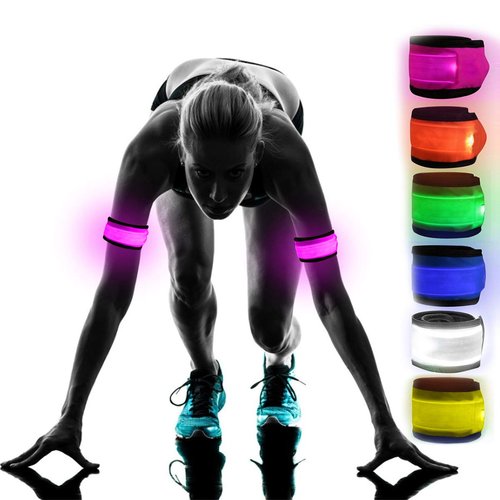 esonstyle 6 Pack LED Light Up Band Slap Bracelets, Night Safety Wrist Band for Cycling Walking Running Concert Camping Outdoor Sports