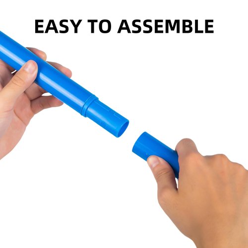 Nbguigdstr 6 Pcs 5FT Adjustable Agility Training Poles for Soccer,Basketball, Football, Horse,Dog-Speed and Agility Training Equipment Sports Training Poles with Rubber Bases and Bag（Blue）
