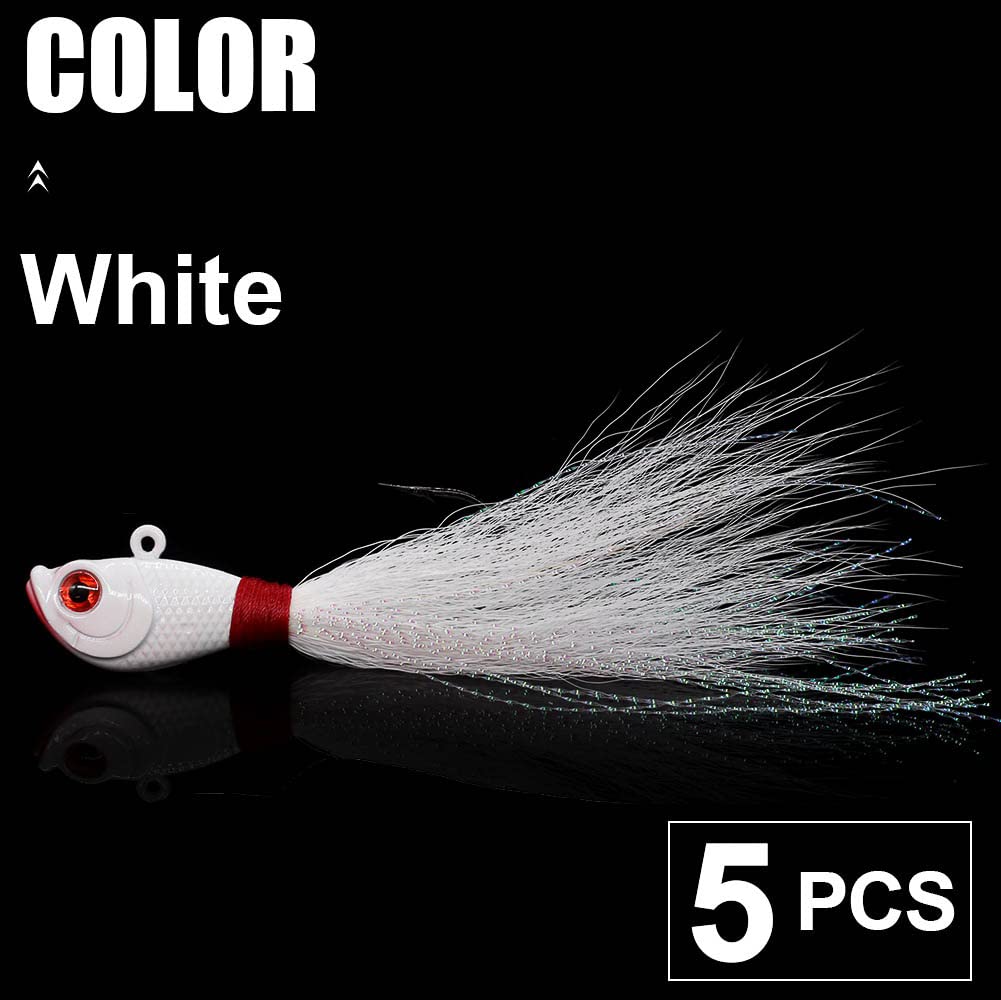 Bucktail-Jigs-Saltwater-Hair-Jigs-Head -Fishing-Lures-Assorted Kit