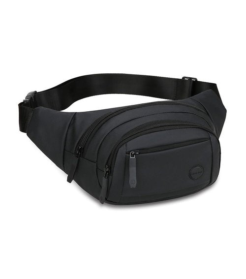 FVVWVV Crossbody Fanny Pack for Women and Men, Large Capacity Waist Bag with 4 Zipper Pockets, Fashion Waist Packs with Adjustable Strap for Traveling, Hiking, Jogging, Cycling, Running
