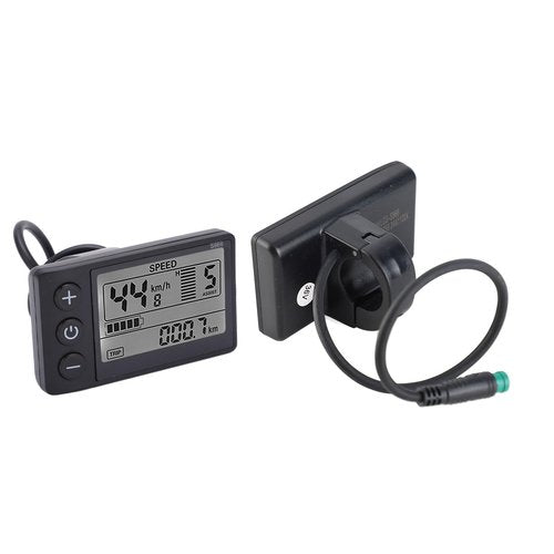 Cunyuer Electric LCD Display Meter, S866 Bike Display, 24V 36V 48V Bike Speedometer with Plug for Electric Scooter 22.2mm/0.9in Handlebars