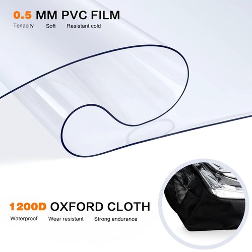 PAMANO Clear Backpack Transparent Heavy Duty Bookbag See Through Bag for College Work Travel Security, Black