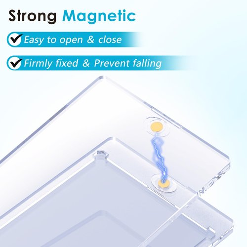 SAMYUCHO 25ct Magnetic Card Holder 35pt Magnetic Card Holders for Trading Cards Display Case Holders Protectors Sleeves Hard Plastic Cover for Sports Game Cards