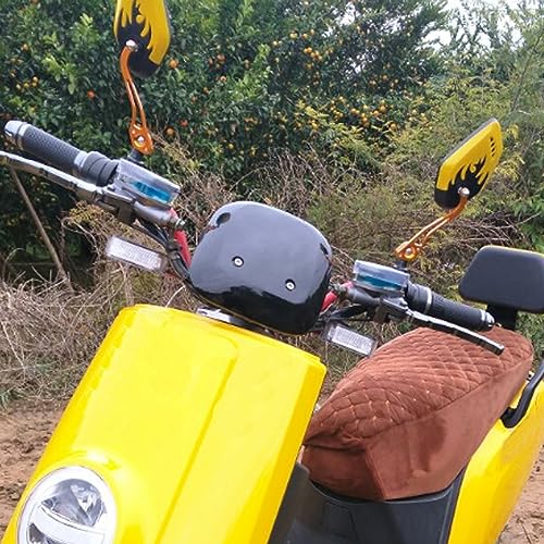 Yellow Bicycle Mirrors for Handlebar 2 Pack - Wide View, Adjustable Bike Safety Accessories