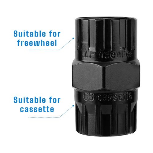 Gosknor Freewheel Removal Tool, Steel Bike Freewheel Remover Cassette Removal Socket Cassette Lockring Tool Compatible with Shimano, SRAM, Sun Race, Sun Tour