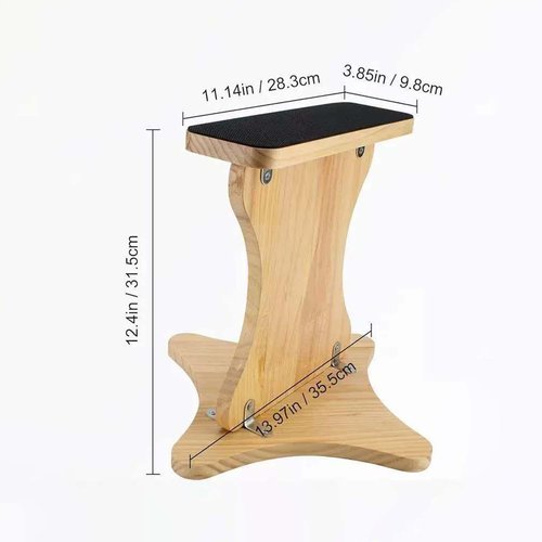 Vaveren Cheerleading Balance Trainer, Wooden Cheer Flyer Stand Accessory, Versatile Athletic Balance Board, Improve Balance Flexibility Trainer for Sports Home Gym Flexibility Core Strength