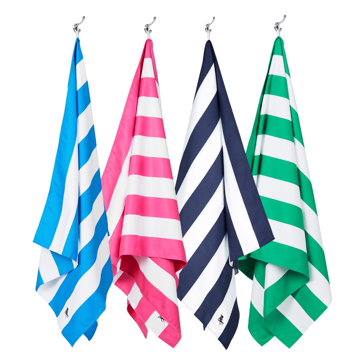 Dock & Bay Beach Towel - Quick Dry, Sand Free - Compact, Lightweight - 100% Recycled - Includes Bag - Cabana - Set G (4), Large (160x90cm, 63x35)