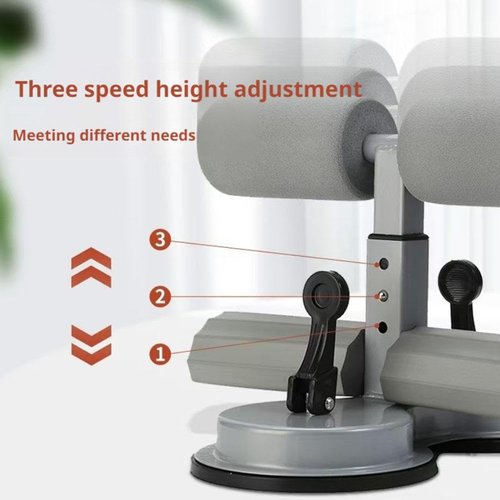 Ab Training Auxiliary Device, Upgrade Double Suction Cups and Three Levels of Height Adjustment Multi-Functional Adjustable Ab Trainer Equipment, Fitness Equipment for Home and Gym
