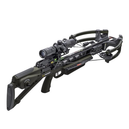 TenPoint Turbo X Crossbow, Moss Green - 415 FPS - Equipped with 100-Yard RangeMaster Scope, ACUslide Cocking & De-Cocking System + S2 Trigger