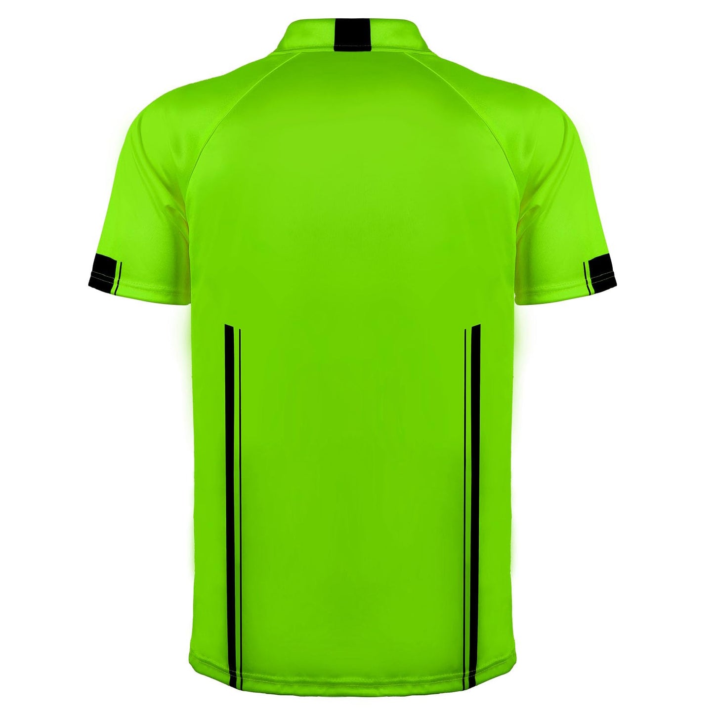 HIGHRAZON Men Referee Shirt, Green Soccer Referee Jersey, Men’s Official Pro Soccer Referee Shirt with Double Hidden Pockets - Short Sleeve (L)