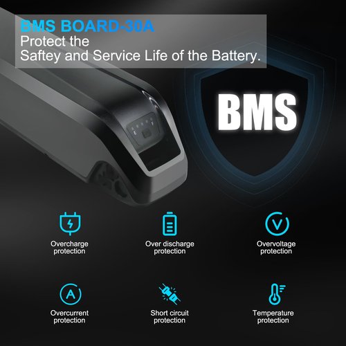 36V 48V Ebike Battery 11Ah 17Ah Electric Bike Battery with 2A Fast Charger 30A BMS for 0-1400W Motor, USB Output, Safe Lock, Led Indicator Light, with Base and Charger (48V 11AH)