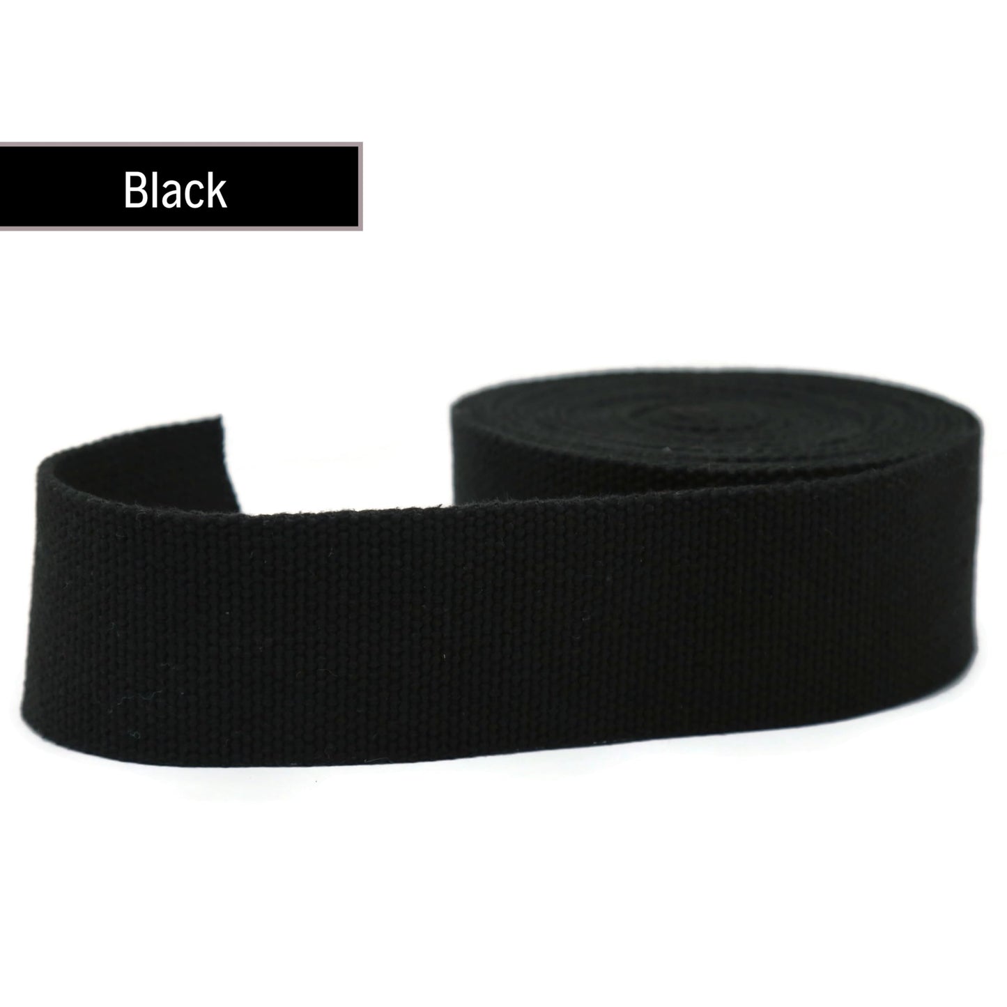 2" & 1.5'' & 1" Cotton Webbing - 5 Yards - 50+ Colors -%100 Natural Cotton - Turkish Woven - 1 Inch 1.5 Inch 2 Inch Black Canvas Webbing for Sewing Straps Bags Climbing Indoors Craft DIY 11515…