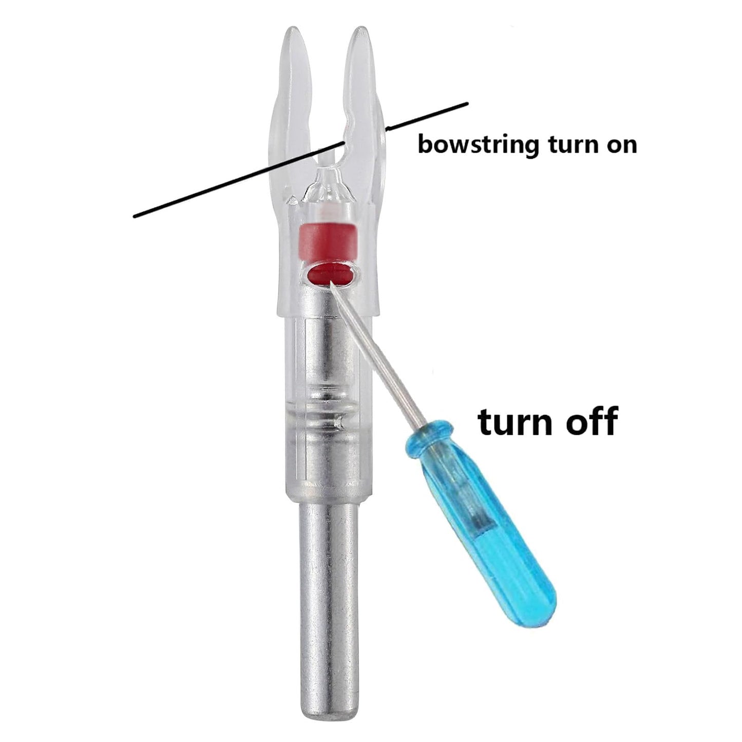 KEAUP 12-Pack or 6-Pack S Lighted Nocks for Arrows .244/6.2mm Lighted Arrow Nocks for Archery Hunting, Screwdriver Included