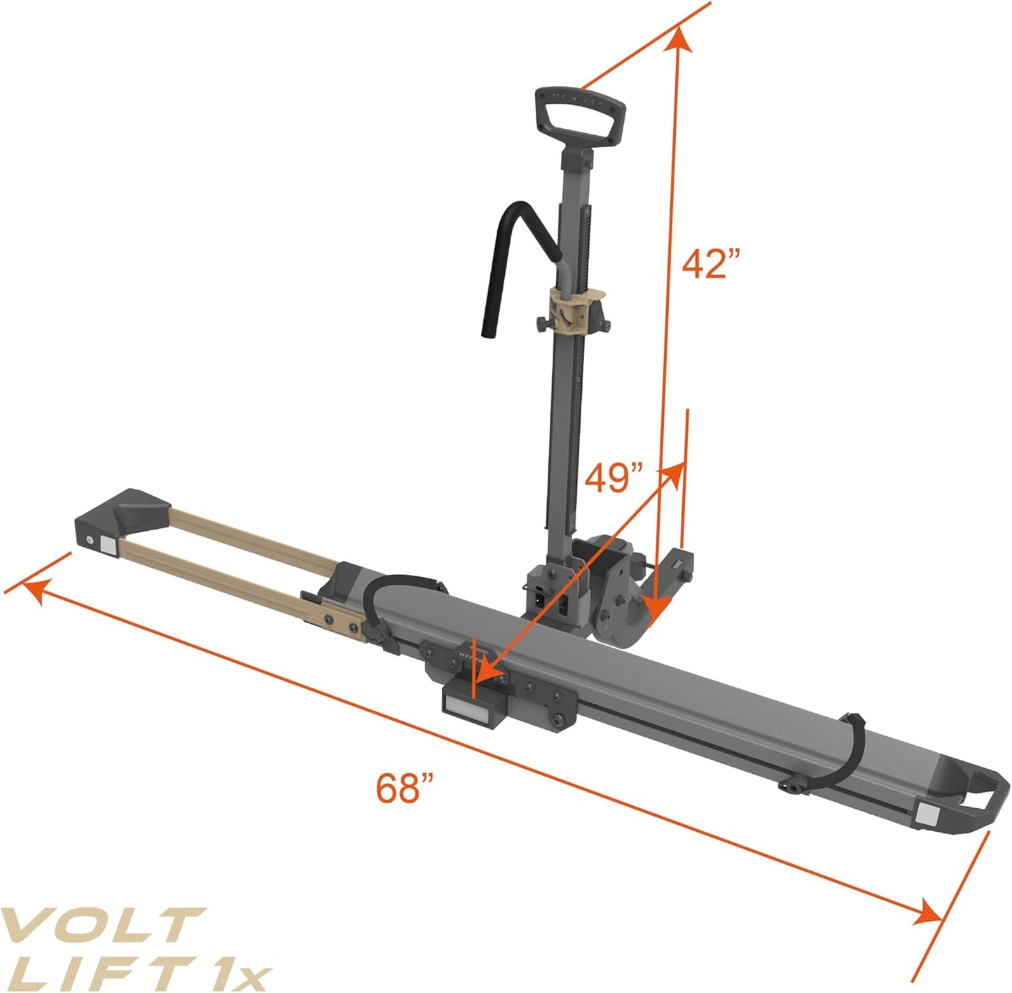 HYPERAX Volt RV -RV Approved Hitch Mounted 2 E Bike Rack Carrier for RV,Camper,Motorhome,Trailer,Toad with 2" Tow Hitch Receivers - Up to 2X 70lbs eBikes with Up to 5" Fat Tires