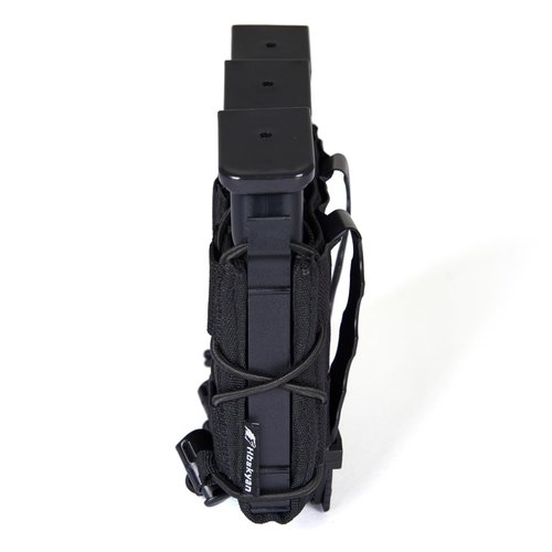 Triple Molle Tactical Pouch G Magazine Holder 9mm Mag Pouch,3 Magazine Holster for 9mm/.40 Calibers 45acp,Open-Top Magazine Pouches for Response Compatible Molle Belts (BLK)