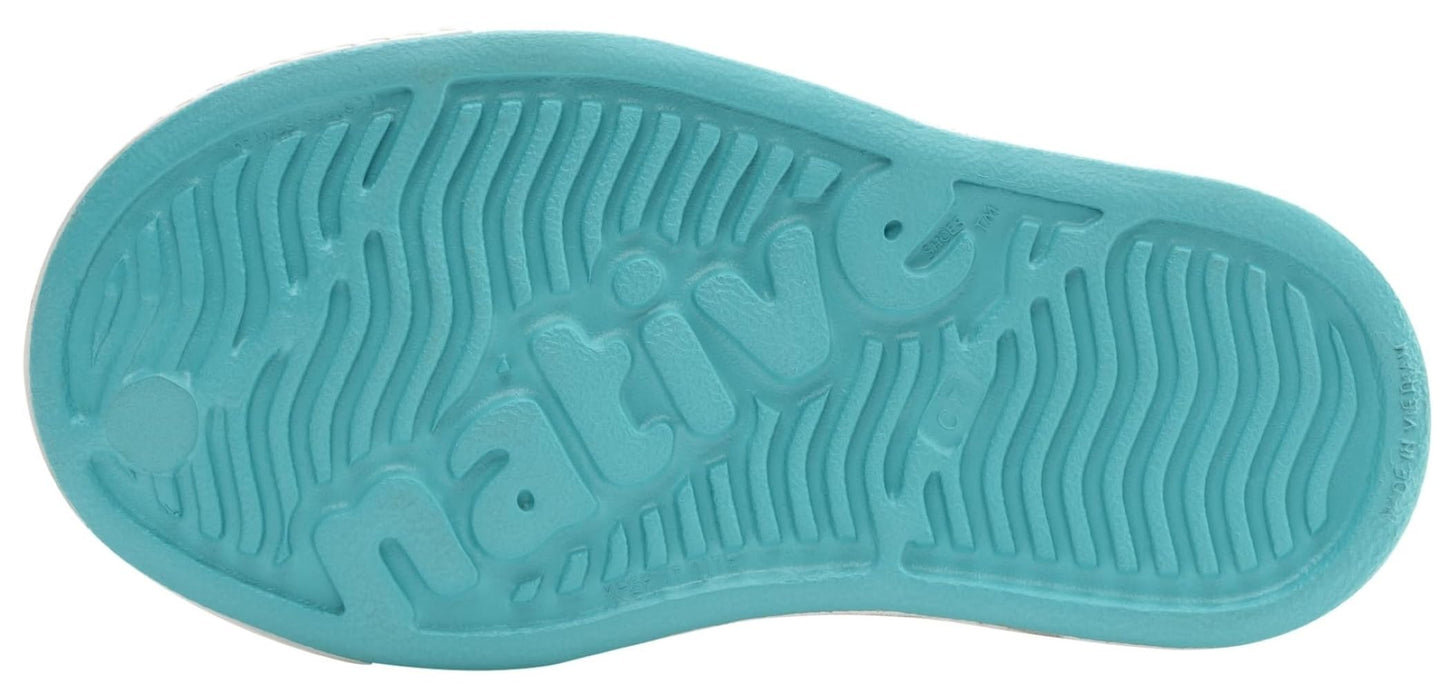Native Shoes Unisex-Kids Jefferson Sneakers, Pool Blue/Shell White, 6 Toddler