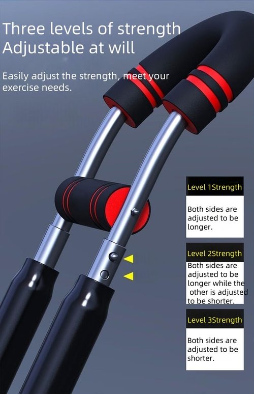 Twister Arm Exerciser,80-110lb Adjustable Spring Workout Bar, Forearm Triceps Chest Enhanced Exercise Strengthener,Portable Home Fitness Equipment, Detachable Design Fitness Anywhere (RED)