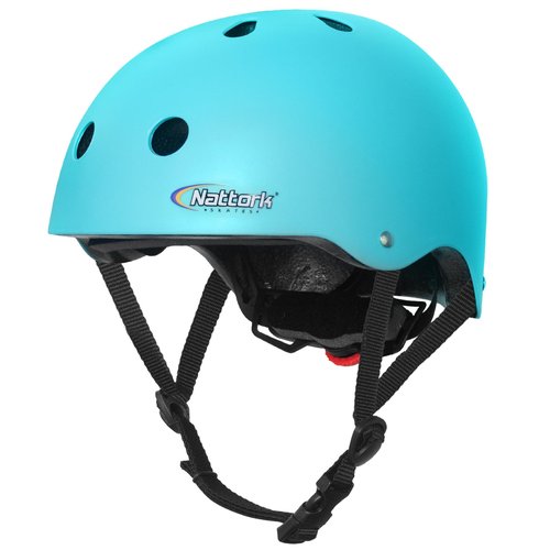Nattork Kids Helmet Protective Gear, Removable Liner for Multi-Sports Skateboard, Skates, Bike, Scooter Teal Age 9-15 Youth Adults