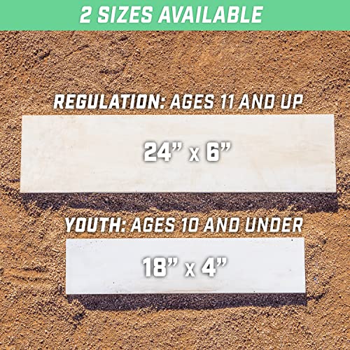 GoSports 24 Inch x 6 Inch Baseball & Softball Pitching Mound Rubber - Regulation Size