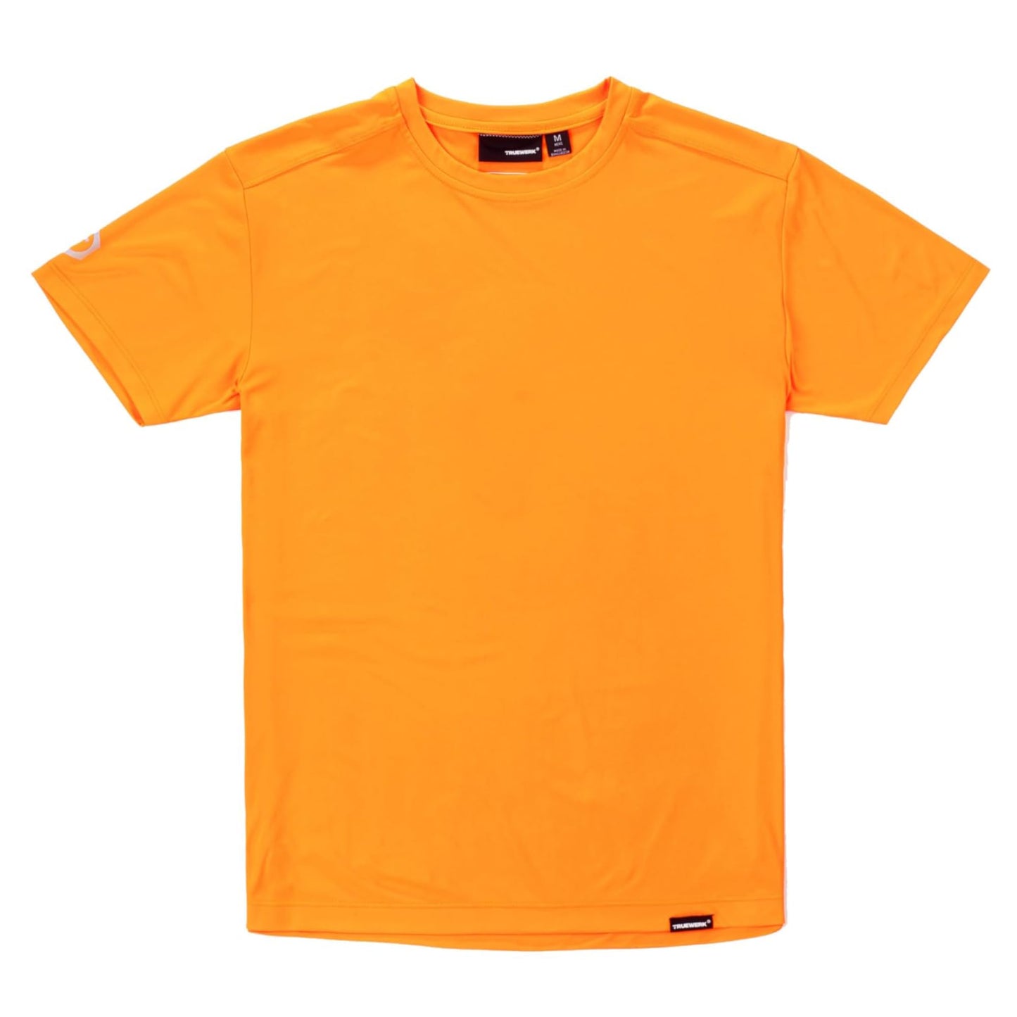 TRUEWERK Men's B1 Sun Short Sleeve Tee - UPF 50+ Sun Protection Work Shirt, 100% Poly Interlock Knit, Moisture-Wicking, Temperature Regulating, 120gsm, Viz Orange, XL