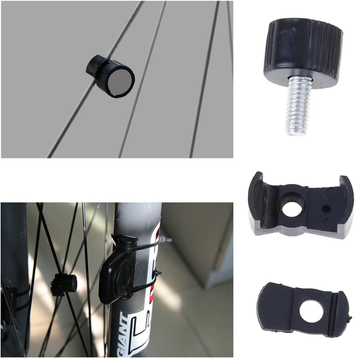 2 Pack Bike Computer Spoke Magnet Universal Speedometer Wheel Mount Strong Magnetic Speed Sensor Counting for Bicycle Road Odometer Cycling Riding Replacement Parts