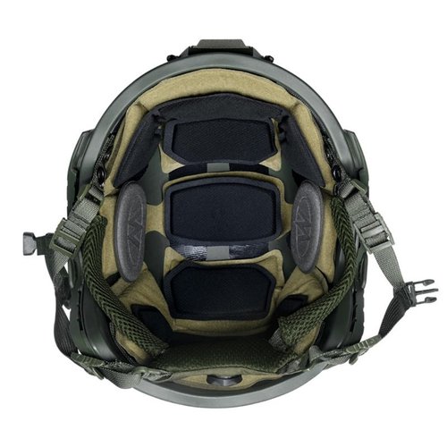 OD Level IIIA Super High Cut OPS Fast SF Tactical Helmet with Accessory Mounts (L 57-60CM)