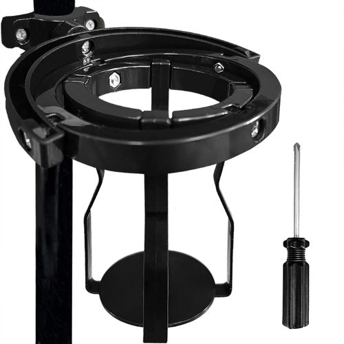 Gyroscopic Cup Holder for Bicycle Water Bottle Rack, Adjustable Self Leveling Rotating Drink Holder, Black