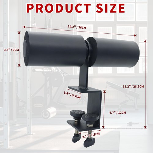 Nordic Hamstring Curl Squat Rack Attachment for Power Rack, Sit Up Bar Foot Holder for Ultimate Home Gym Experience Split Squat Core Workout for Hamstring Curl Sit Up