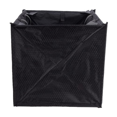 HappyFit Nylon Black Portable Folding Rock Tree Climbing Rope Basket Throwing Cord Storage Frame Bag Portable Tree Climbing Rope Basket for Sports Enthusiasts