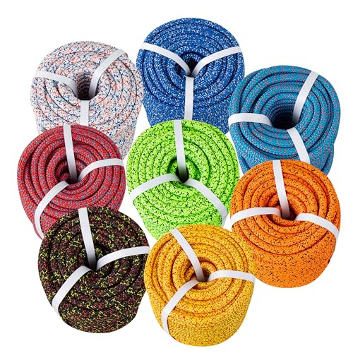 15mm x 125ft Heavy Duty Arborist Climbing Rope with Steel Hook, No-Stretch