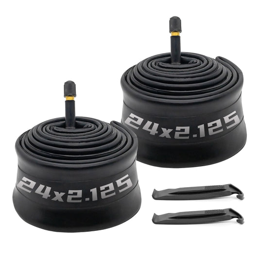 2pcs Heavy Duty 24x2.125/2.40 Bicycle Inner Tubes 24x1.95 24 inch Bike Tubes