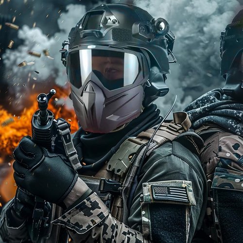 Tactical Airsoft Helmet with Detachable Goggles and Full Face Mask: Military Grade Gear for Paintball and Airsoft (AH=GrayLens)