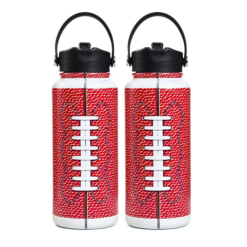 32 oz Insulated Stainless Steel Water Bottle with Leak-Proof Lid & Straw, Double Wall