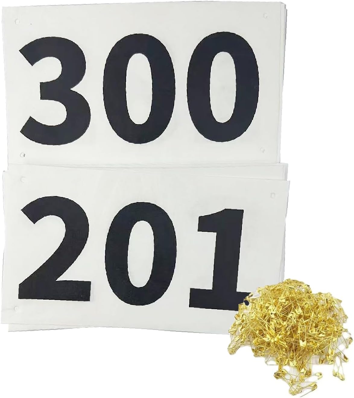 1-200 Running Race Bibs Large Numbers with Safety Pins for Marathon Race Events- Tyvek Tearproof Waterproof
