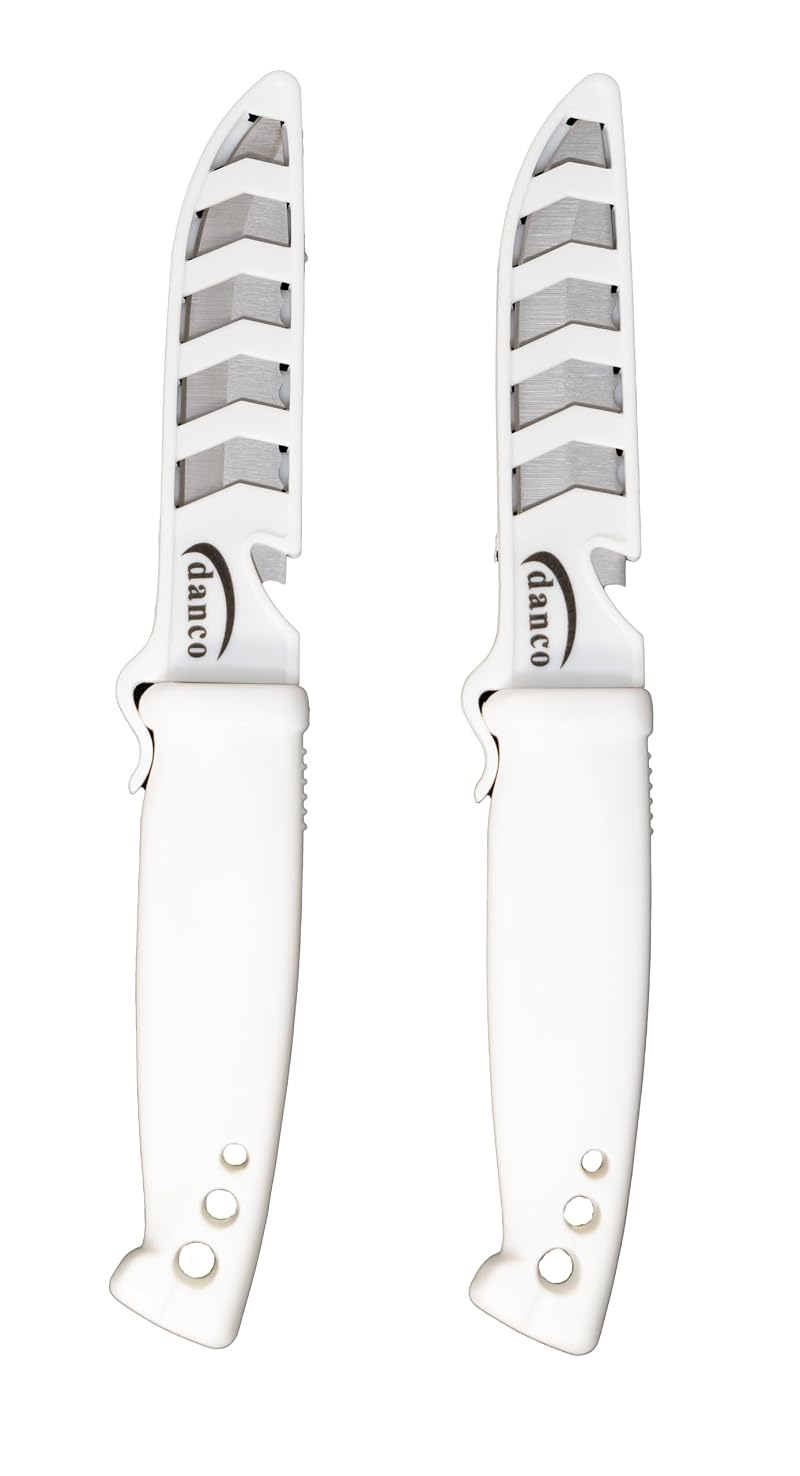 Deluxe 4-Inch Bait Knife 2-Pack with Stainless Steel Blades & Sheaths