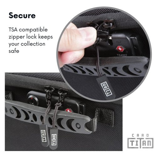 Card Titan Pro Graded Card Storage Box - Great CSG & PSA Graded Card Case with Zipper Lock - 36 Slot Trading Card Storage Box Fits 36 PSA or CSG Graded Slabs and Graded Cards
