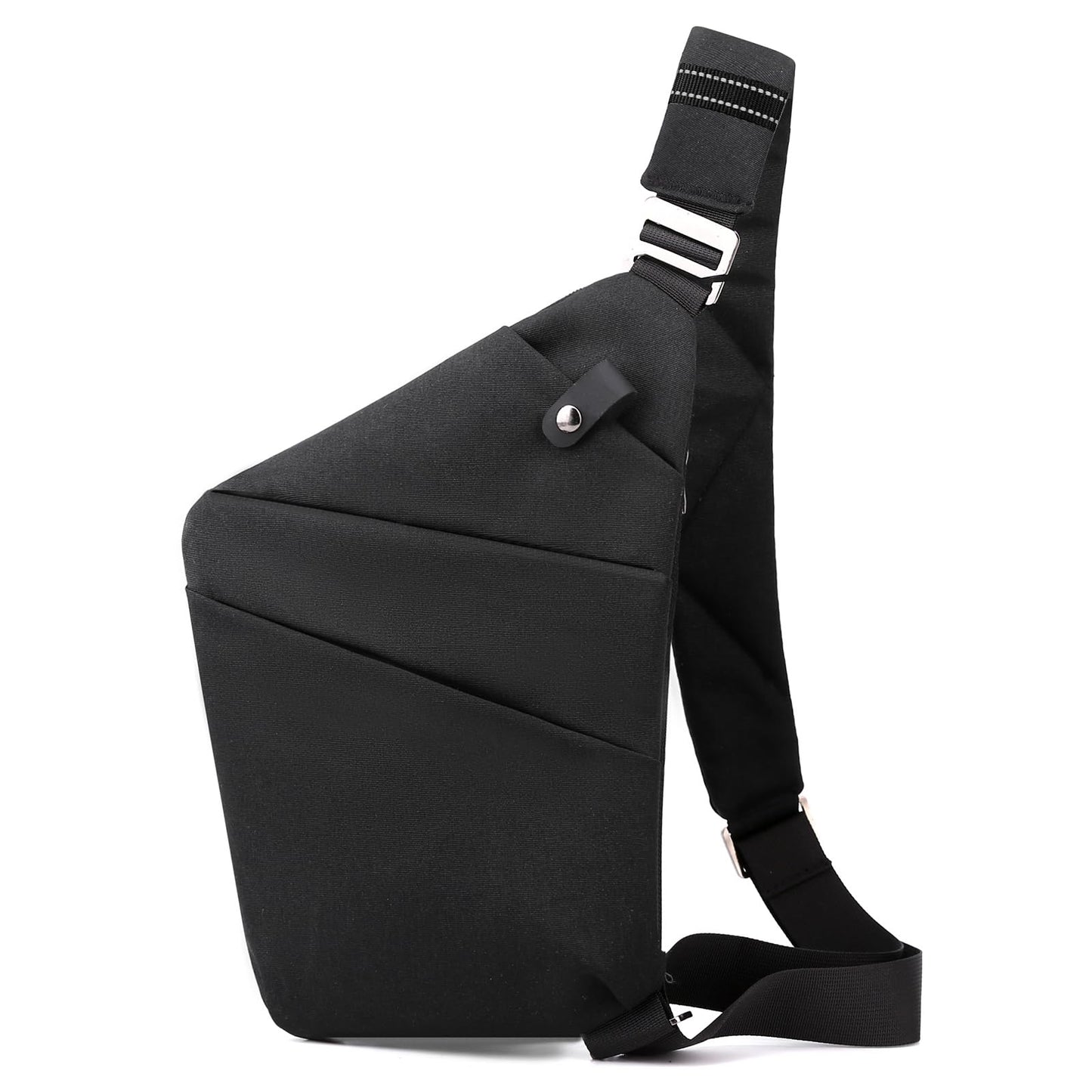 Anti Theft Travel Bag Sling Cross-body Bag Large Capacity (Right, Black)