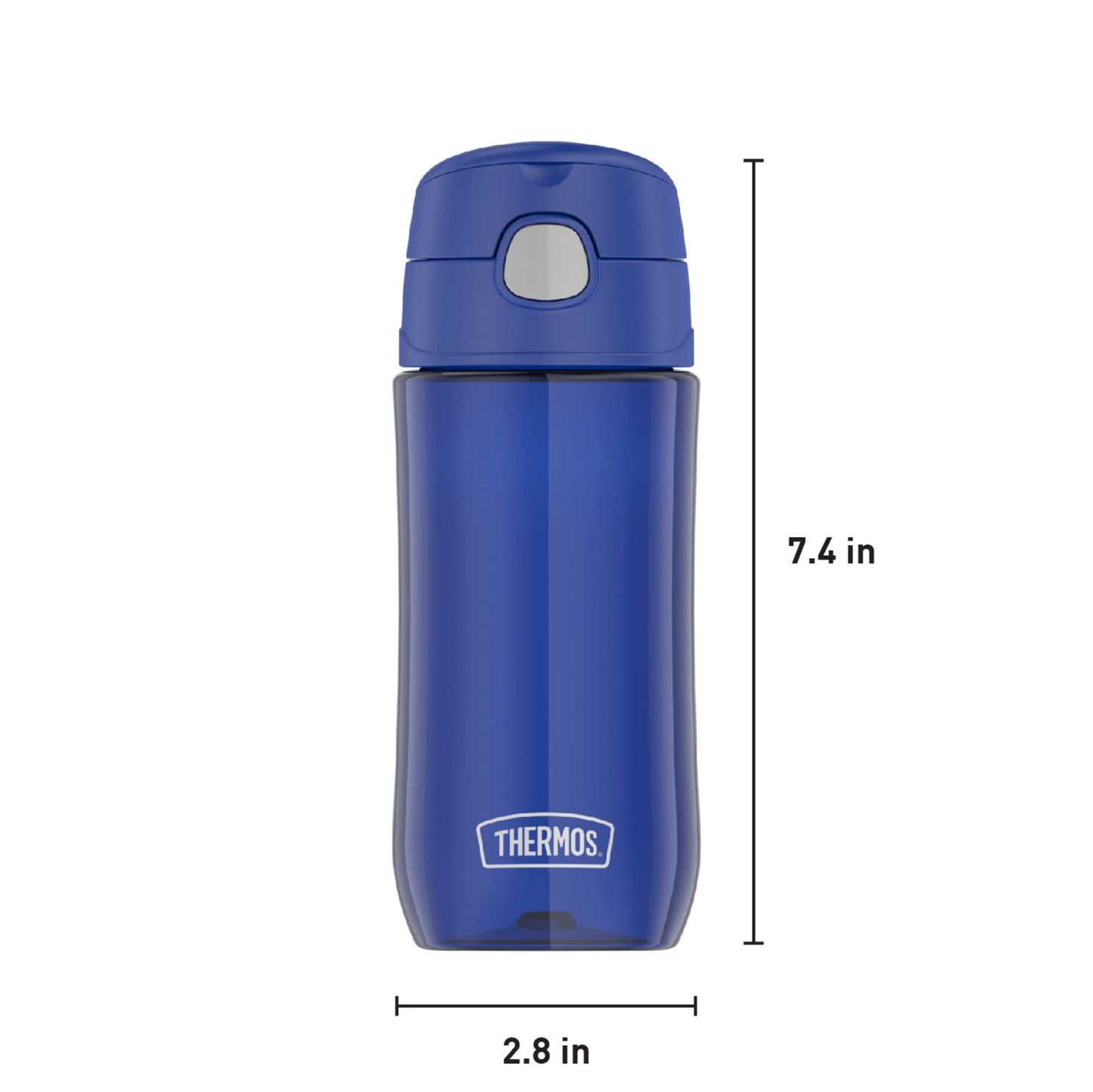 THERMOS FUNTAINER 16 Ounce Plastic Hydration Bottle with Spout, Blueberry