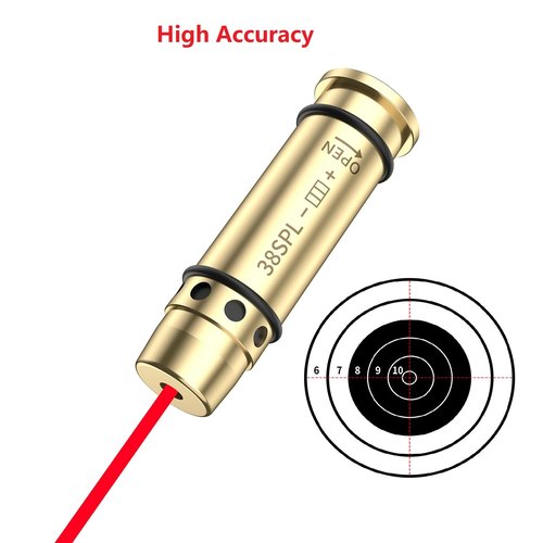 Gobxld Laser Training Cartridge for .38SPL/.357 with Built in Rubber Snap Cap for Dry Fire and Including Extra Back Cap and O-Rings