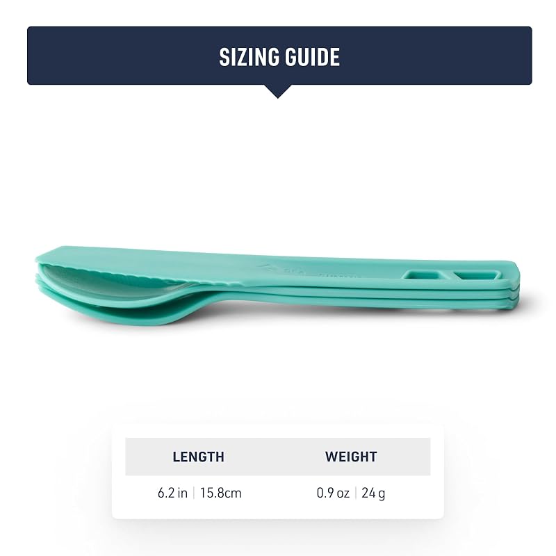 Sea to Summit Passage Cutlery Set – Spicy Orange with Fork, Spoon & Knife