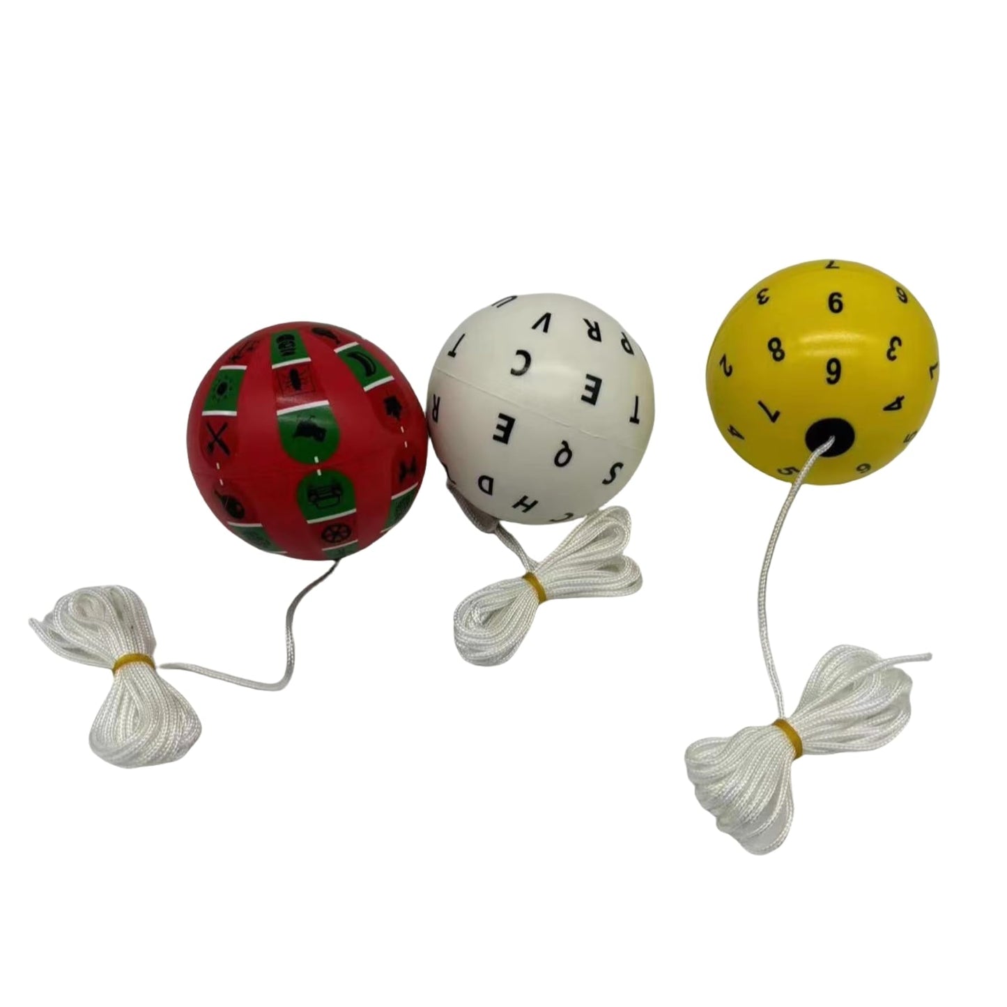 Marsden Ball Vision Therapy with Letters for Hand-Eye Coordination and Visual, Visually Impaired Estrabismo Amblyopia Vision Children Eye Therapy Training Improve Ball (Yellow)