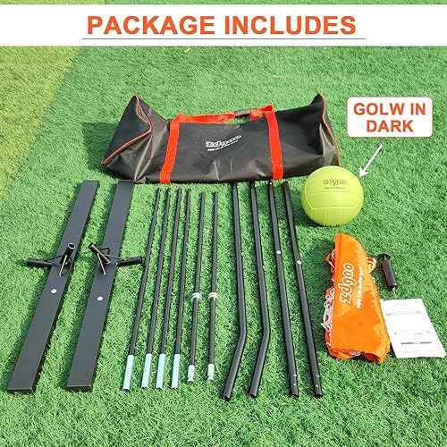 12FT/18FT Portable Volleyball Training Net for Hitting or Serving Drills, Outdoor & Indoor Freestanding Practice Net With Height Adjustable, Carry Bag