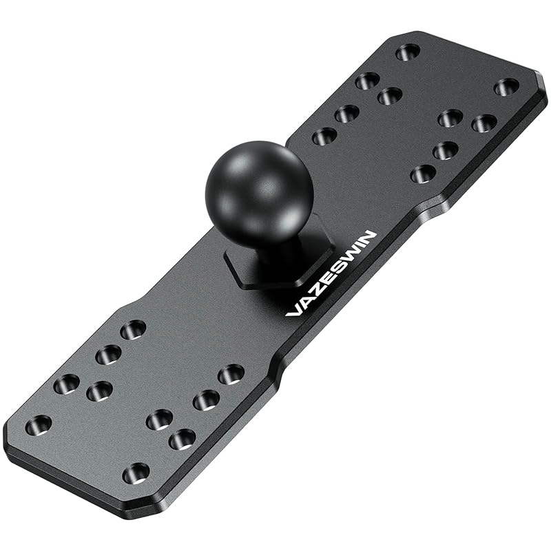 1" Ball Aluminum Alloy Fish Finder Mount, AMPS Rectangular Plate