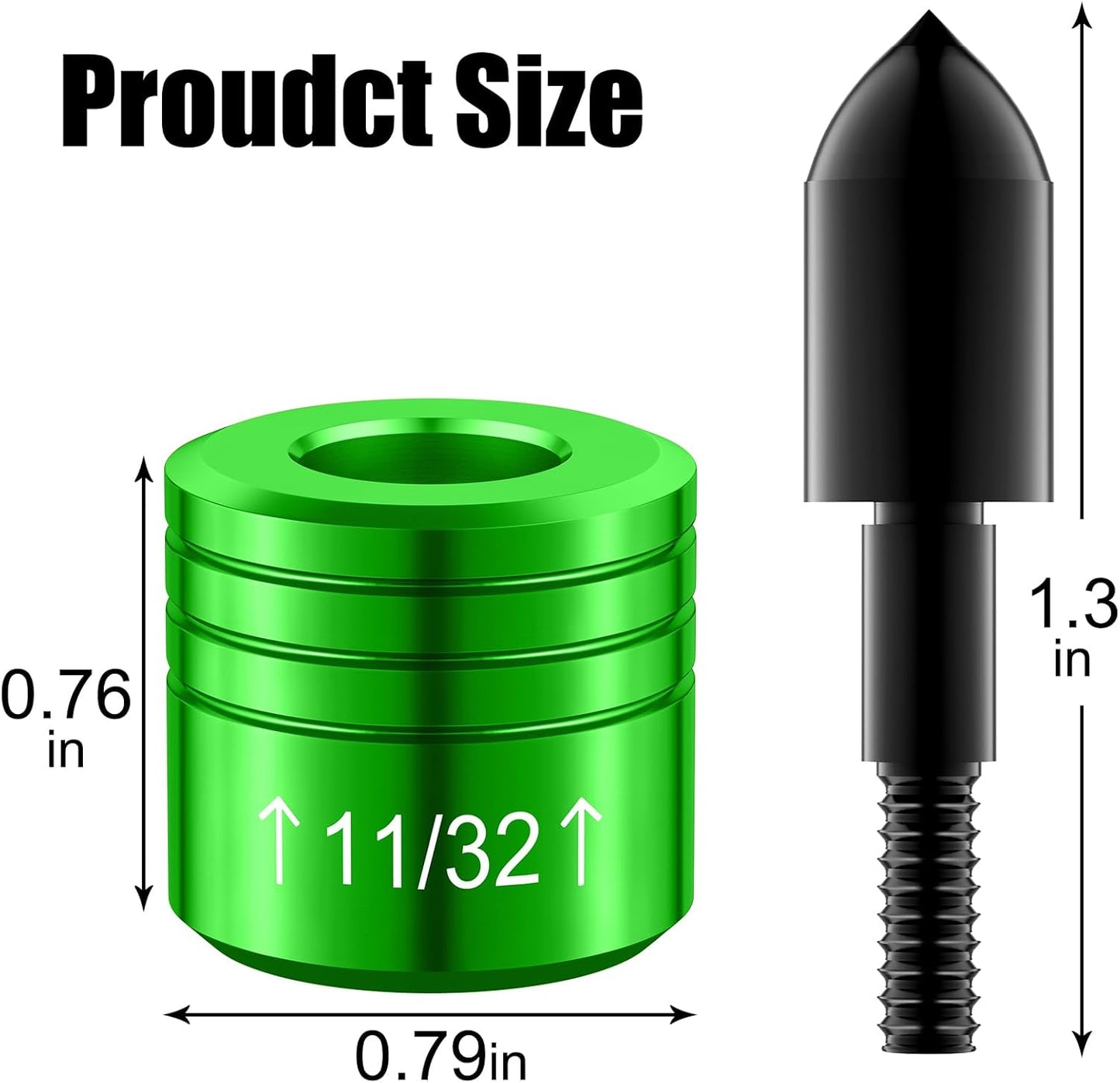 2PCS Crossbow Decocking Bolts - Universal Fit Hunting Crossbow Accessories & Bolt Release Tips for Recurve & Compound Bows
