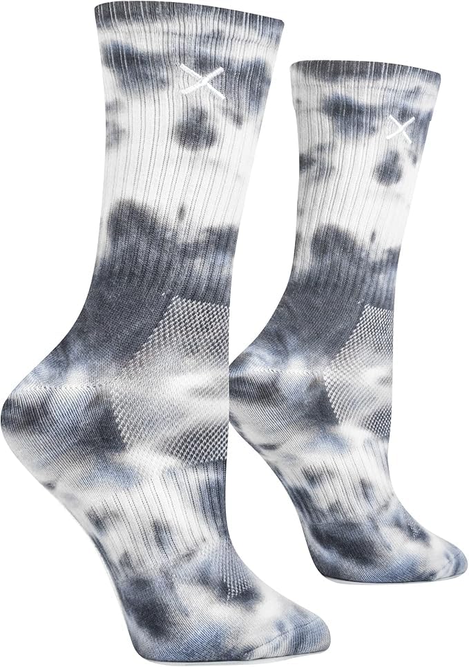 Odd Sox Basix Unisex Tie Dye Crew Socks Large - Storm Pattern