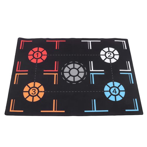 Alomejor Non Slip Dribble Silent Basketball Footstep Rubber Training Mat with Point Reminder for Immersive Training at Home