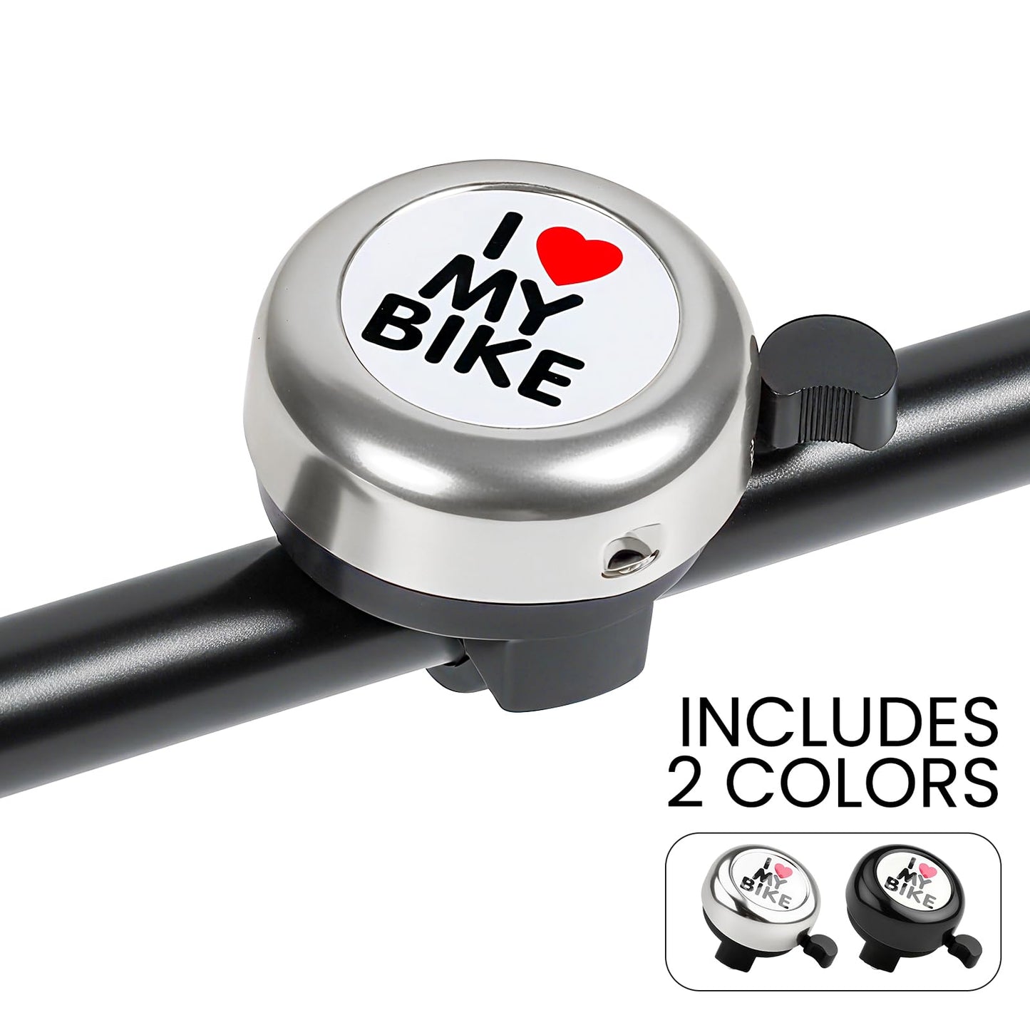 Bike Bell, Classic Nostalgic Bell, Loud Sound, Bicycle Accessories, Kids Bike Bell and Balance Car Bell, Adult Bicycle Bell,Black,and Silver...